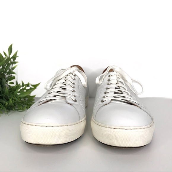 MAGNANNI Costa Lo Leather Perforated Sneakers 12 - Picture 2 of 9